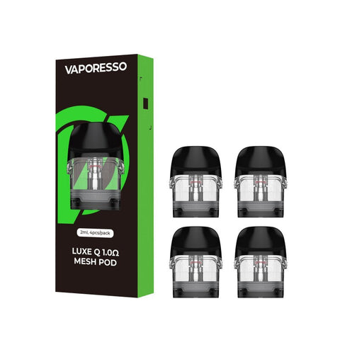 Vaporesso Luxe Q 0.6 /1.0 /1.2 MESH POD Replacement Pods -4 pack|VAPE INDIA SMOKE